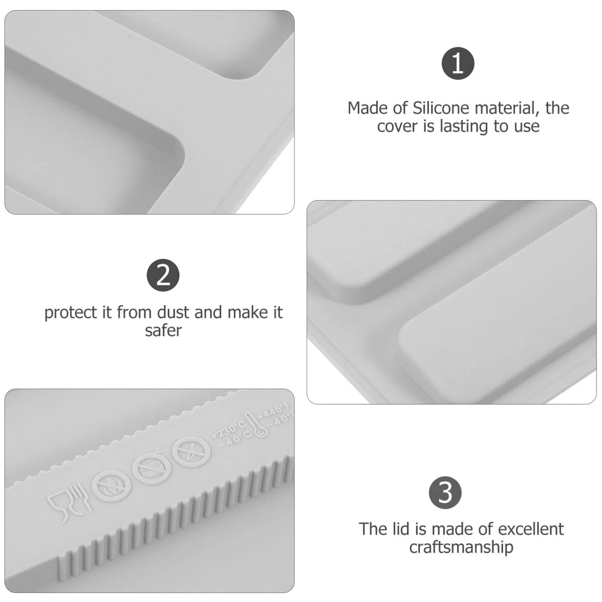 PRETYZOOM Cubierta de Silicona para Tostadora de 4 Ranuras, Tapa Protectora Resistente para Aparato de Cocina Larga Duración y Función Antipolvo