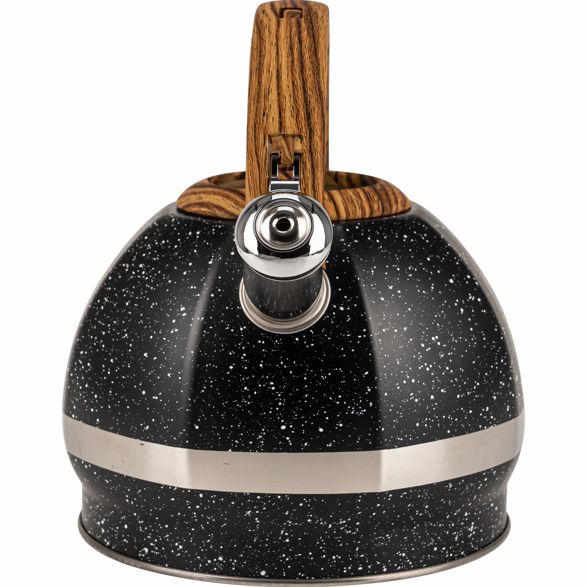KARL HAUSMANN Hervidor de Agua para Inducción - 3L - Mármol Negro Tetera de Acero Inoxidable con Silbato y Asa que No se Calienta - Para Induccion, Gas y Vitroceramica - Chaleira