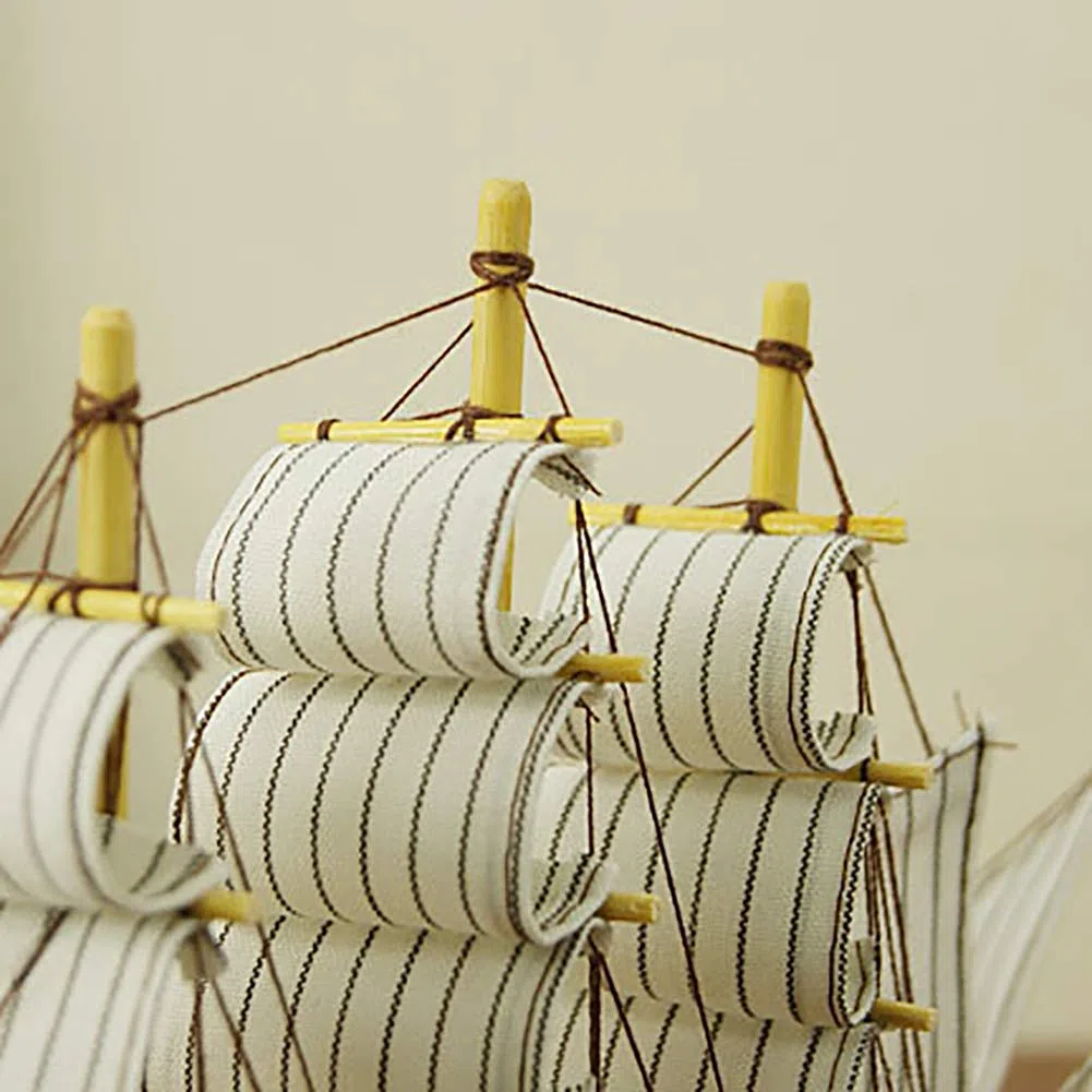 Comtervi - de Vela Marítimo Decorativo de Madera, Decoración Marinera, de Pesca, Vela de Madera, Modelo 24 x 6 x 24 cm