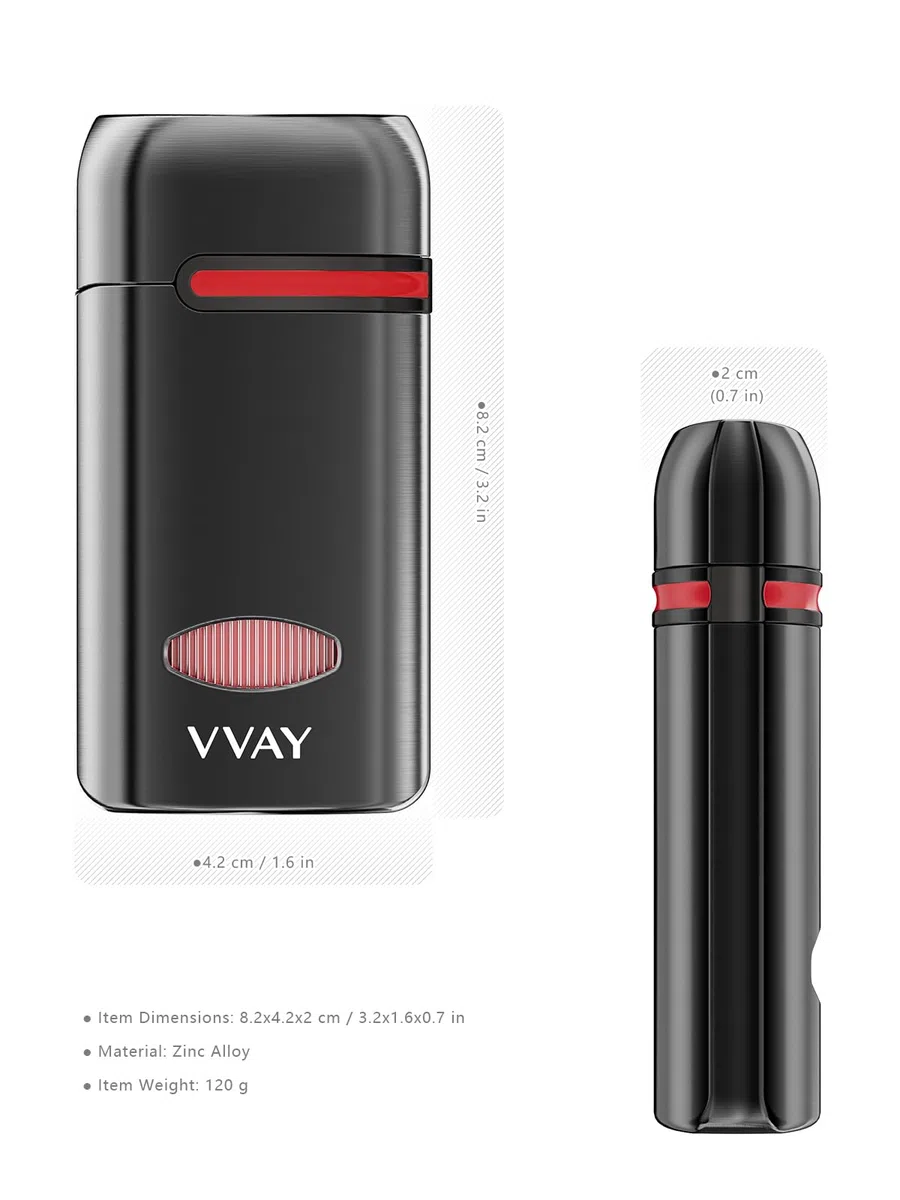 VVAY Mechero Jet Flame de Gas Recargable, 3 Llama - Sin Gas Incluido