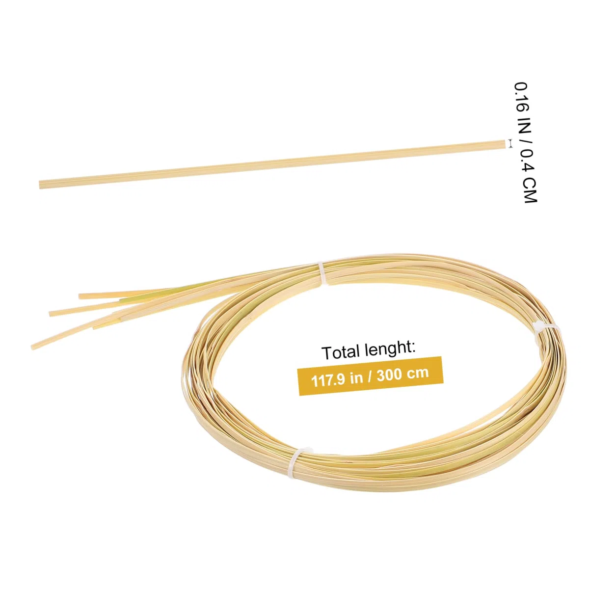 Artibetter Tiras de Bambú para Tejer Cestas Material para Manualidades 7 Tiras Fácil de Limpiar Adecuado para Tejido Artesanal de Muebles y Canastos
