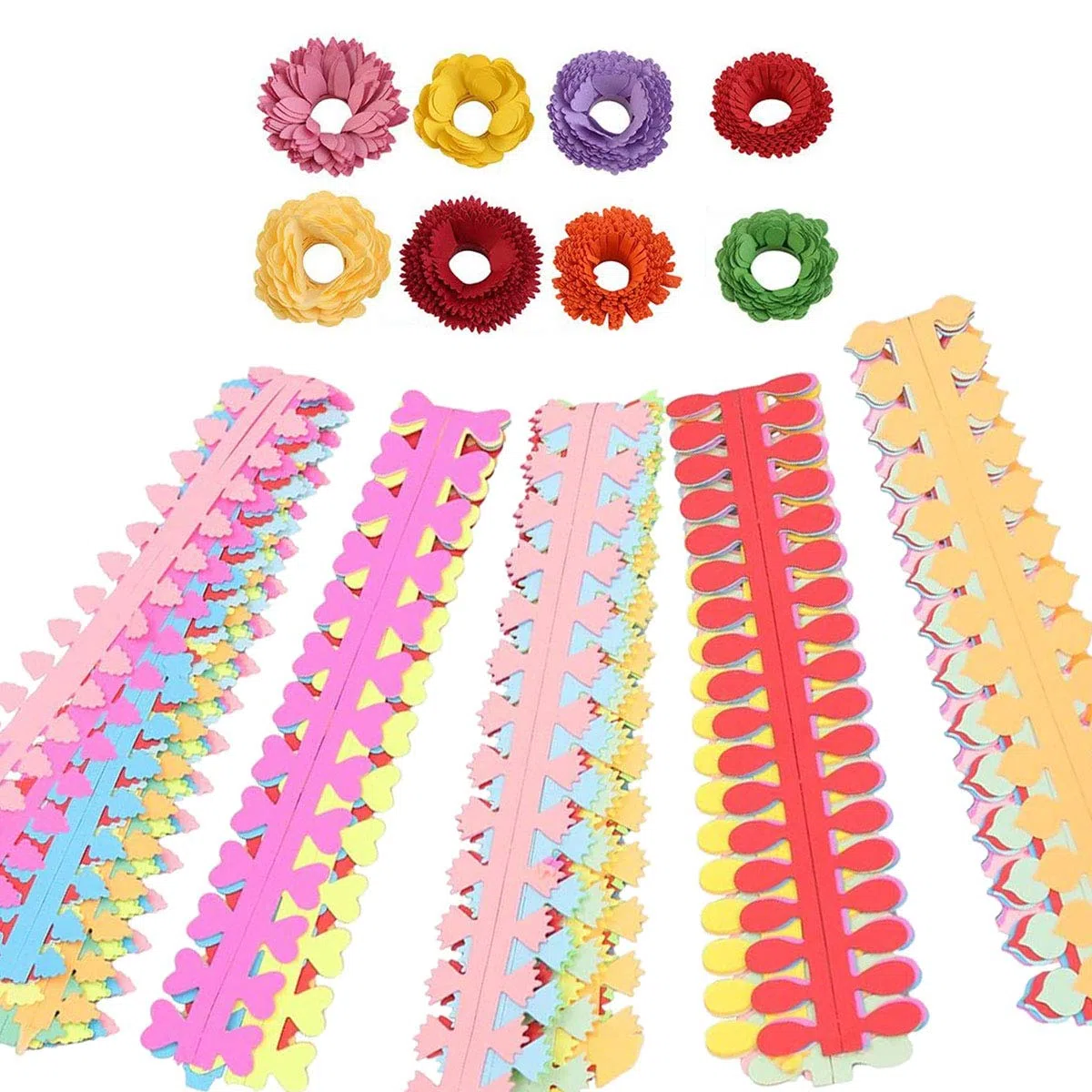 Woohome 143 PzPapel de Filigrana Quilling Papel Tarjeta del Arte 12 Estilo Tiras de Papel de Quilling de Flores y Herramientas para Manualidades, Decoración del Hogar