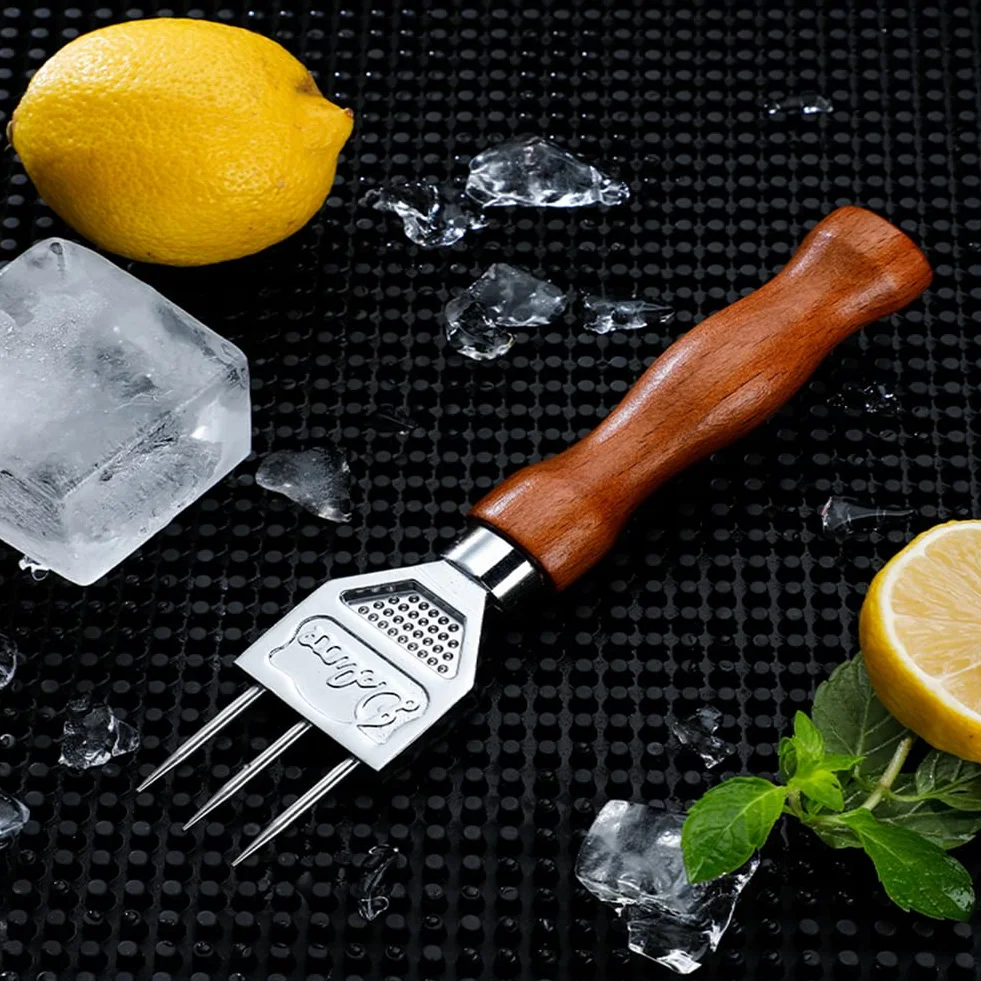 Jeffergarden Ice Chisel Pick Acero Inoxidable Ice Chisel con Mango de Madera Extracción Pick Chipper Triturador de hielo Herramienta de de Cocina Barware de Hielo Bartender Tool Bar Acce