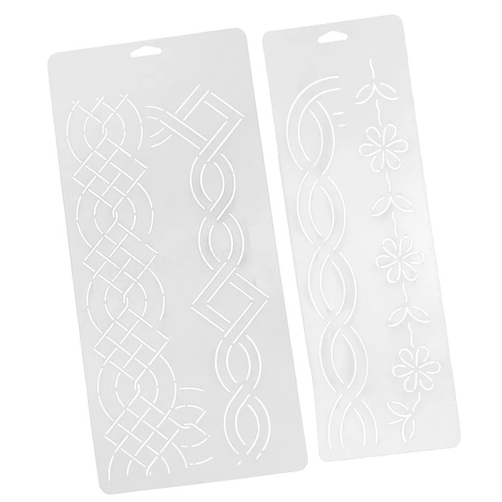 Milageto 2Pcs Retangle Plantilla de Acolchado de Plantilla de Plástico Herramienta de de Patchwork DIY