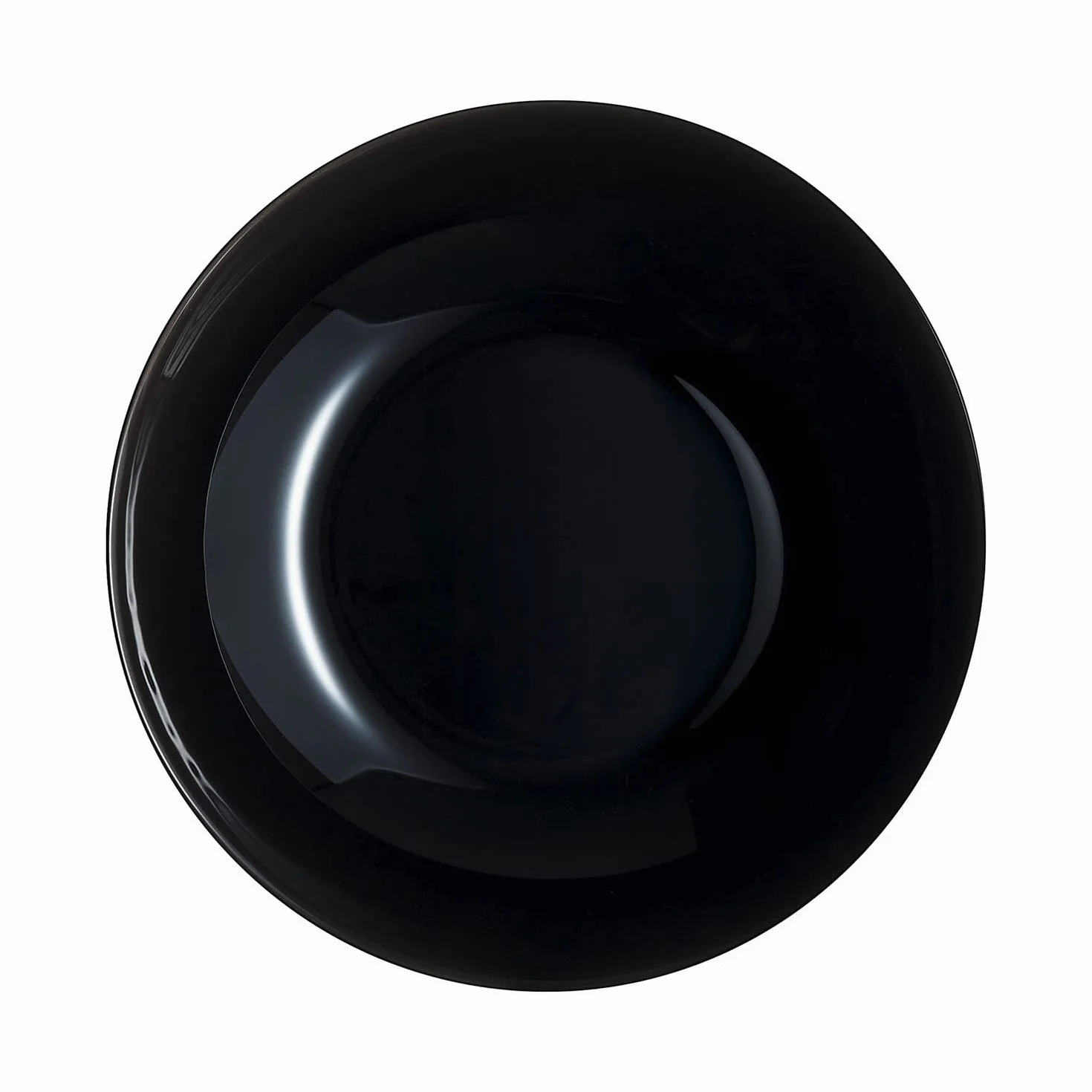Luminarc Juego de vajilla Arcopal Zelie de vidrio negro, 12 piezas, 4 plazas, negro