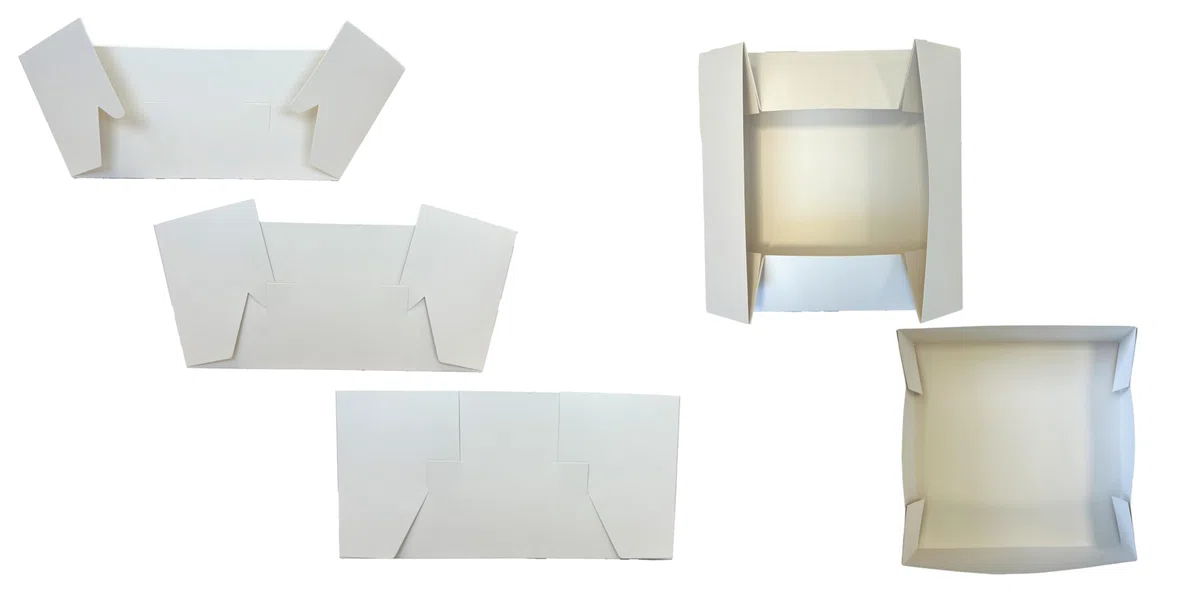 3 cajas para tartas con 3 tablas cuadradas a juego, dorado y plateado, cartón blanco con base para tartas, recipientes desechables, 25 x 25 x 15 cm