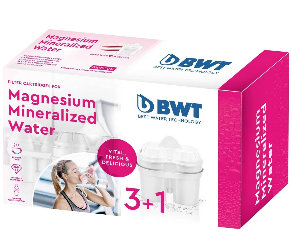BWT 814334 - Pack de 3 + 1 Cartuchos filtrantes