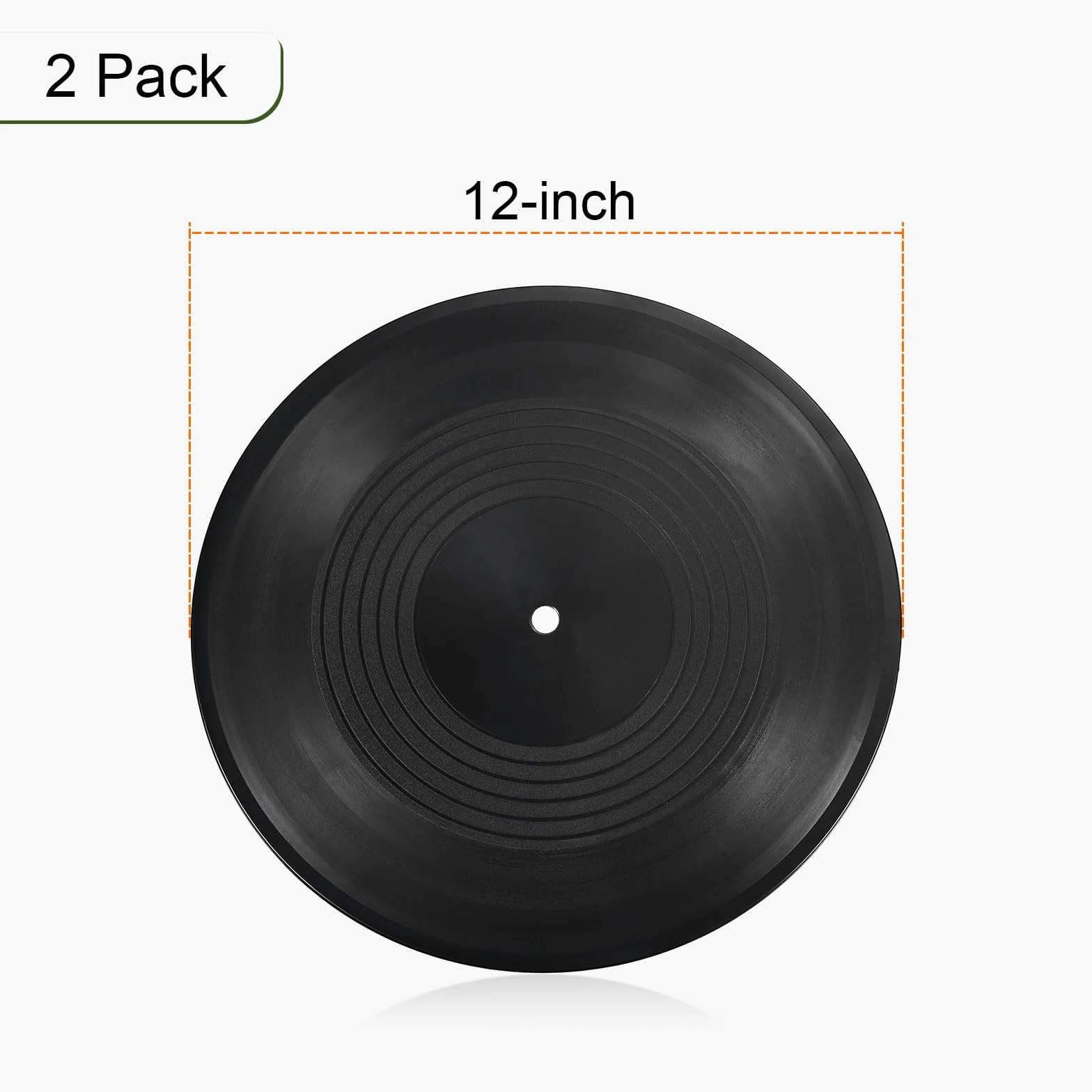 PATIKIL En Blanco Vinilo Discos 12" 2 Piezas CD Falso Vinilo Discos para Pared Estética Decoración Decorativos Discos para Rollo Música Habitación Rock Fiesta Decoración Negro