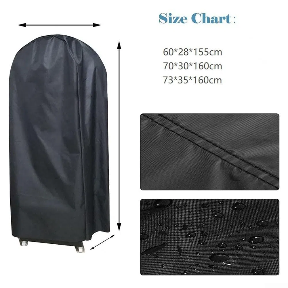 YJDOORPLAY Cubierta de ventilador de niebla de larga duración para uso en exteriores, tela Oxford 210D, impermeable y protección contra el polvo, 3 tamaños disponibles (60 x 28 x 155 cm, 70 x 30 x 160
