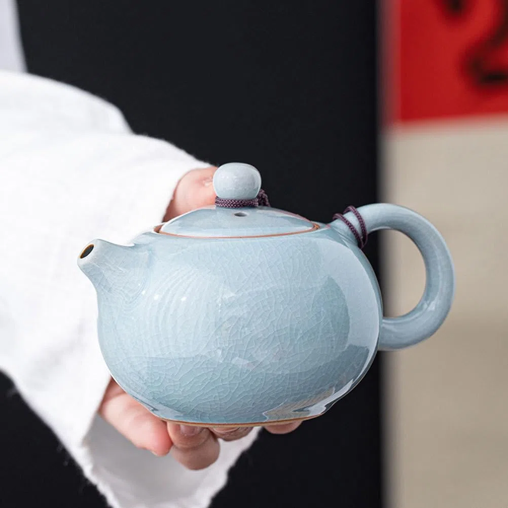 IMIKEYA tetera de ceramica tetera floreciente beber té pequeña suelta portátil de salón de té jarra de te de viaje china cerámica