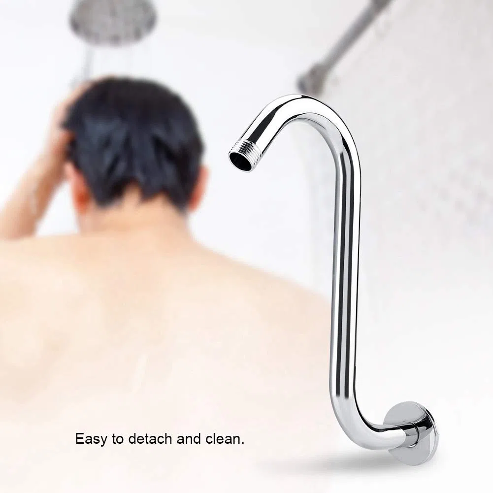 Brazo de Extensión para Ducha Accesorios de Baño 8 Pulgadas Acero Inoxidable 201 de Gran Altura S-Curvado
