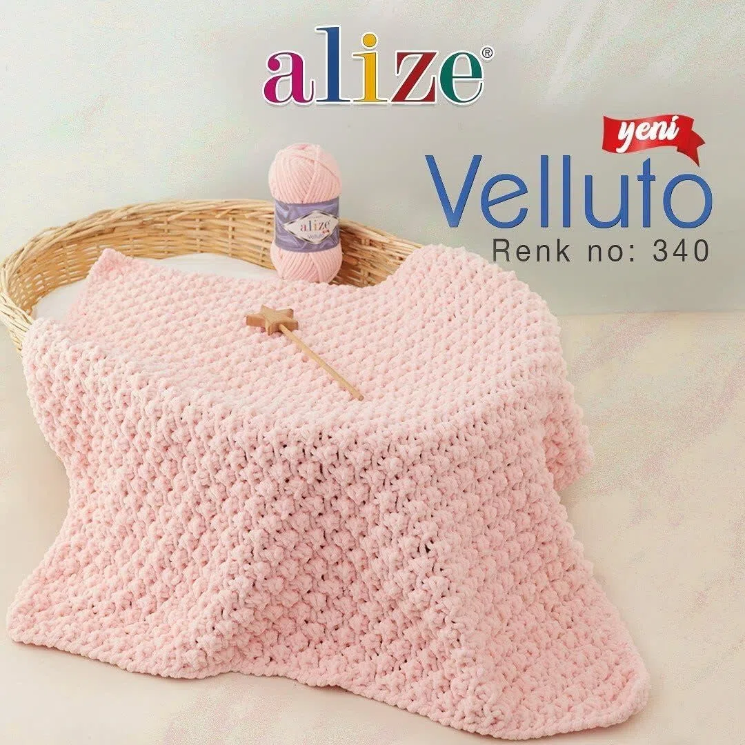 Alize Velluto - Ovillo de lana (5 ovillos de 100 g, 500 g, hilo de chenilla, muy suave, 100 g), color gris oscuro 87