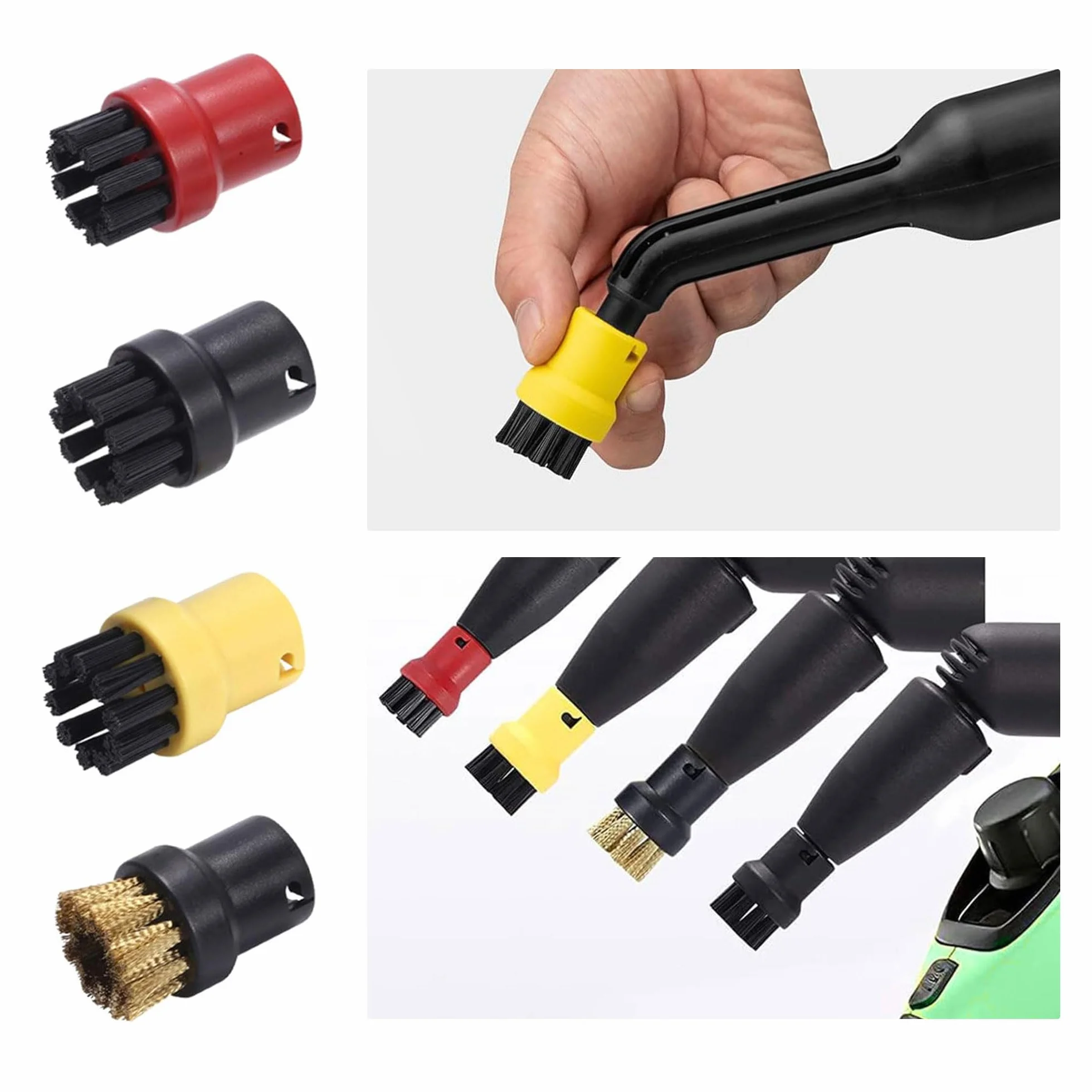 Cepillos Accesorio Limpiador Vapor para Karcher SC1 SC2 SC3 SC4 SC5 (12 piezas)