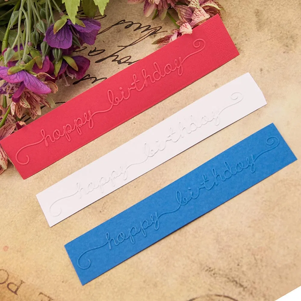 10 Piezas Carpeta de Embossing, Carpetas de Plástico para Estampar en Relieve para la Fabricación de Tarjetas, 15 x 3 cm