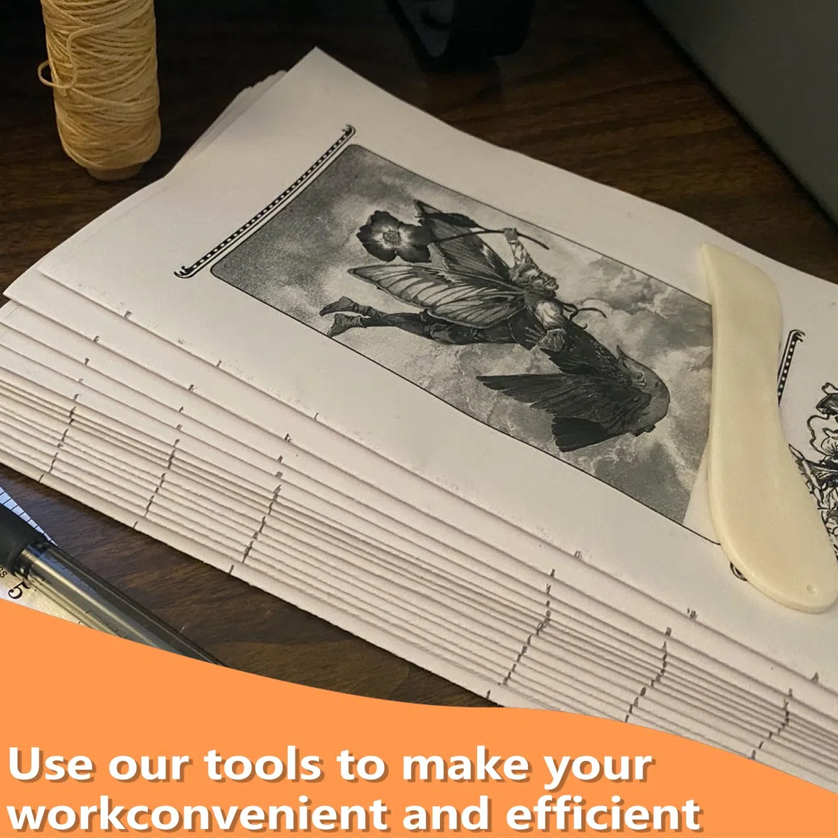 LANZLC Juego de Encuadernación de Libros, 41 Unidades, Materiales de Encuadernación, Juego de Encuadernación para Principiantes con Hilo de Cera, Hueso Plegable, Punzón de Papel, Cinta de