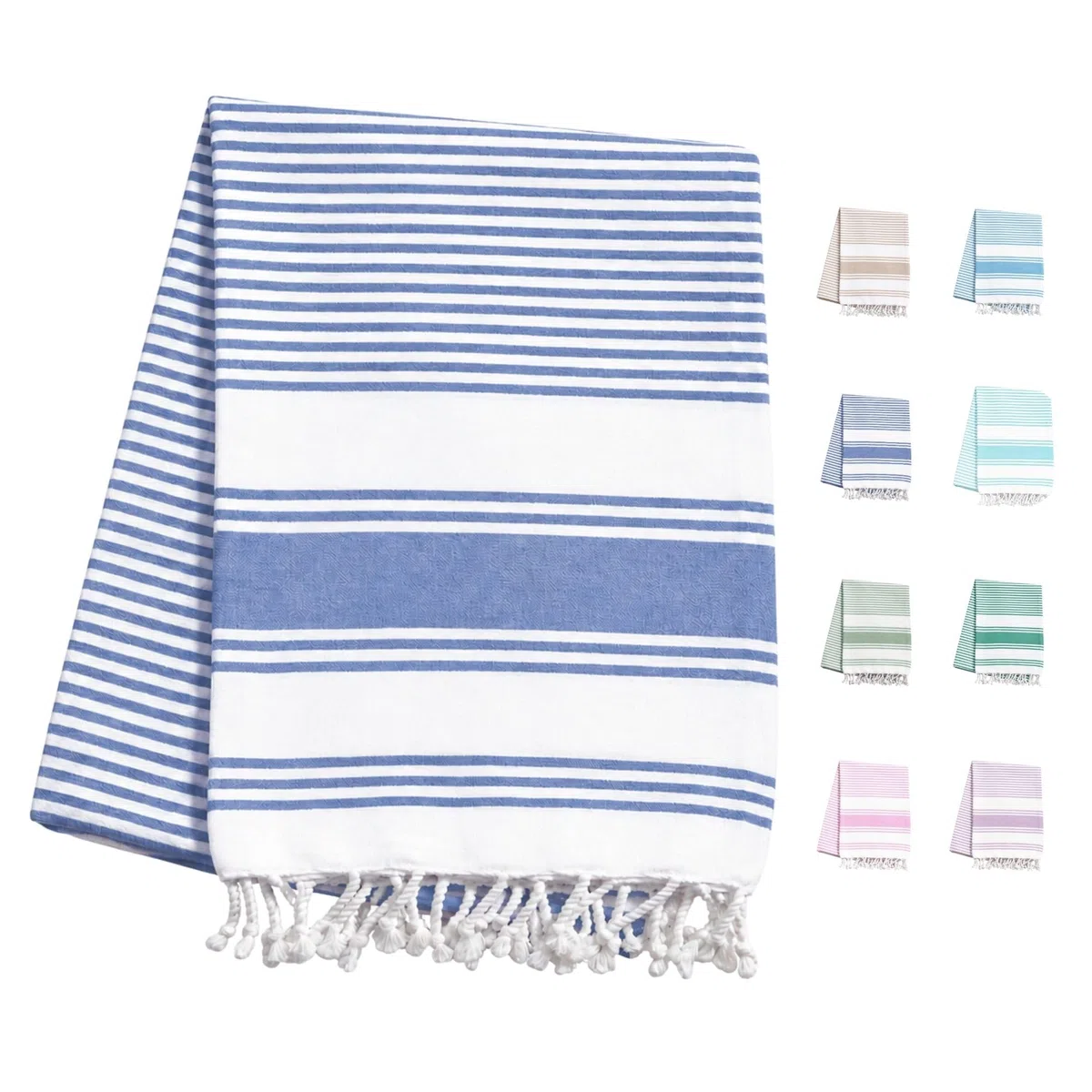 Toalla Playa Grande o Pareo Playa Grande Antiarena 200x140 cm – Toallas Playa, Fouta XXL, Manta Picnic, Toalla Piscina, Manta para Playa, Suave, Absorbente y Ligera (Azul Marino)