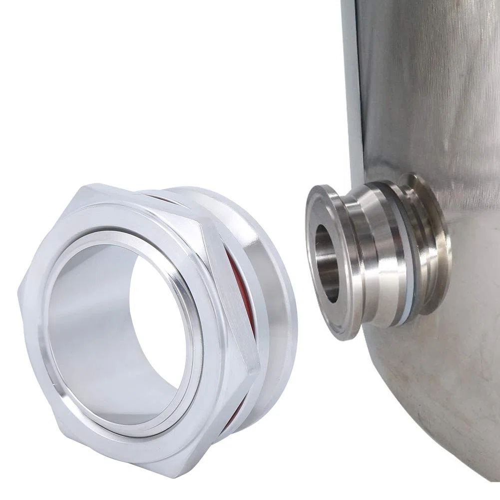 Accesorio de mamparo sin soldadura de acero inoxidable 304 para caldero de cerveza casera, accesorio para la elaboración de cerveza con junta de silicona de grado alimenticio, cone