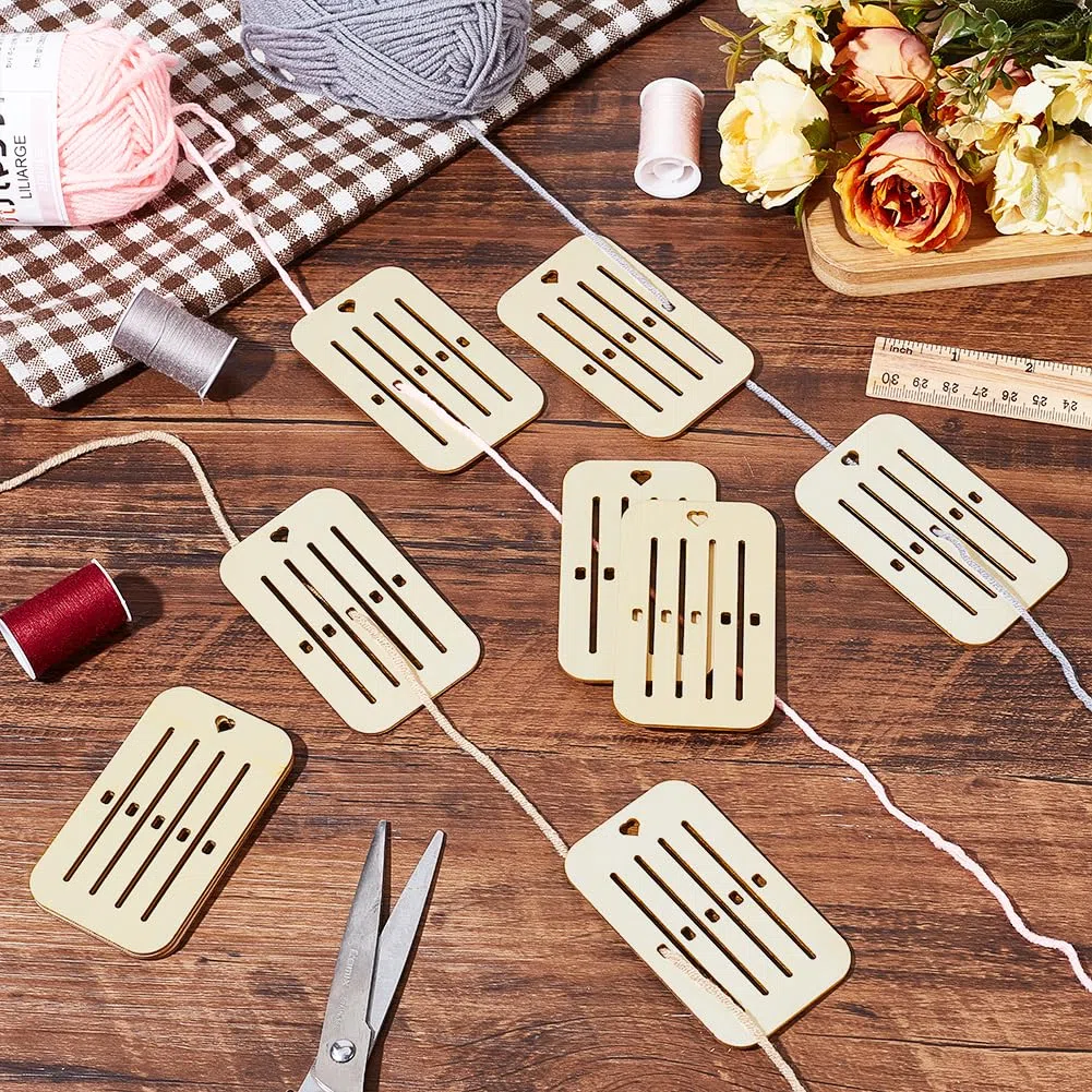 AHANDMAKER 10 tarjetas de tejido, kit de tejido de cinturón de madera, herramientas de tejido de telar, suministros de tejido para bolsa, cinturón, correa de cámara, suministros de tejido para