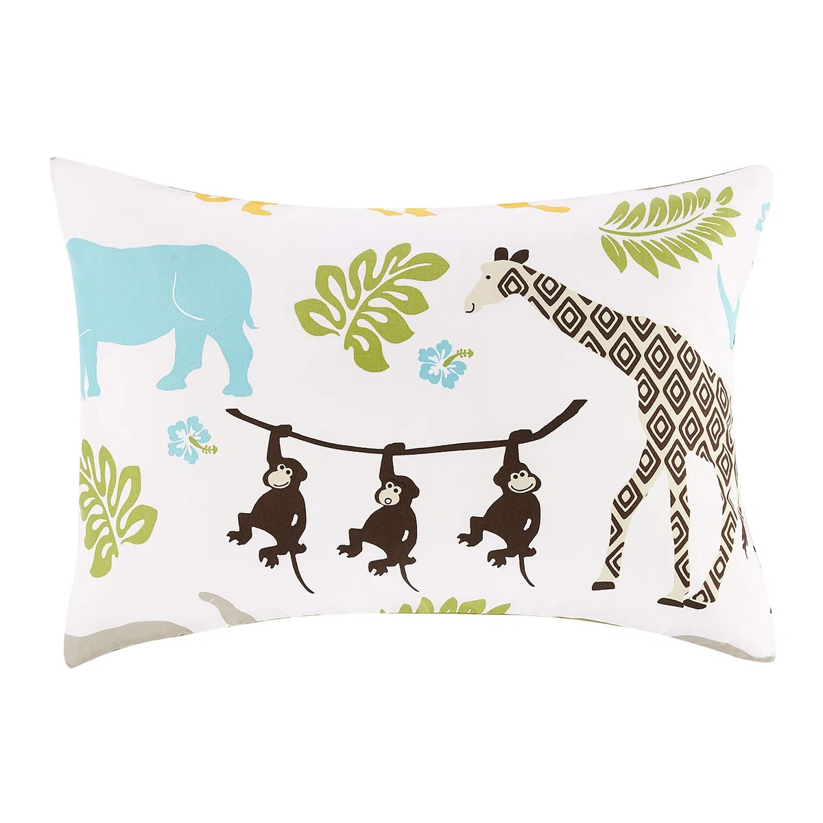 Amazon Basics 2 piezas Cama de microfibra Funda nórdica, infantil, funda de edredón de 100 x 135 cm y 1 funda de almohada de 40 x 60 cm, estampado de animales