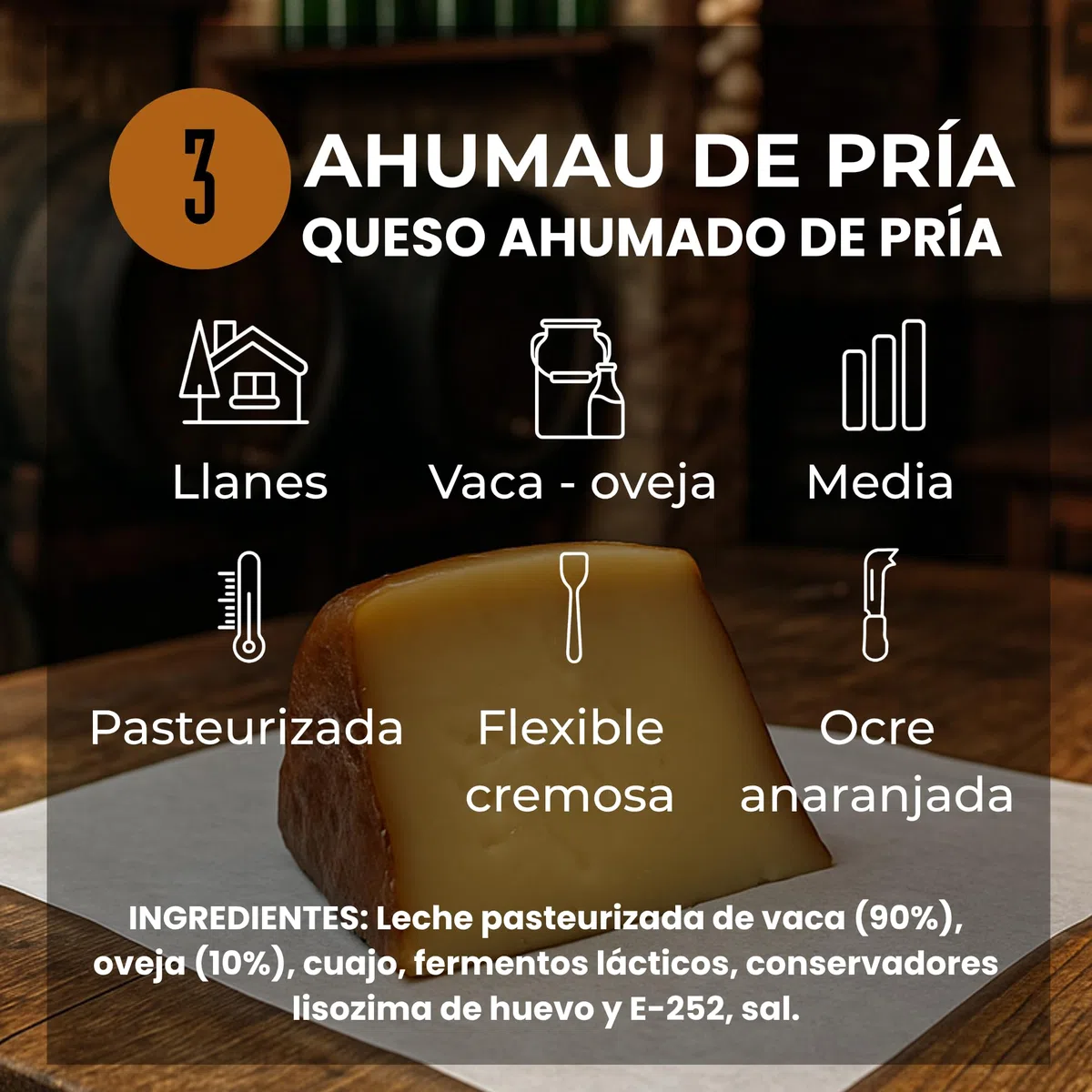 Tierra Astur Tabla de Quesos Gourmet Del Paraíso | 6 Quesos Asturianos - Cabrales DOP, Gamonéu DOP, Abredo, Taramundi, Ahumado de Pría, Roxu al Pimentón