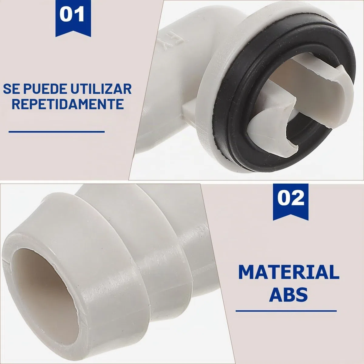 DOITOOL - Conector de manguera de drenaje de aire acondicionado (3 unidades, 15 mm, conexión acodada de evacuación de condensados, con anillo de goma antifugas, adaptador de unidad de CA y ventana de