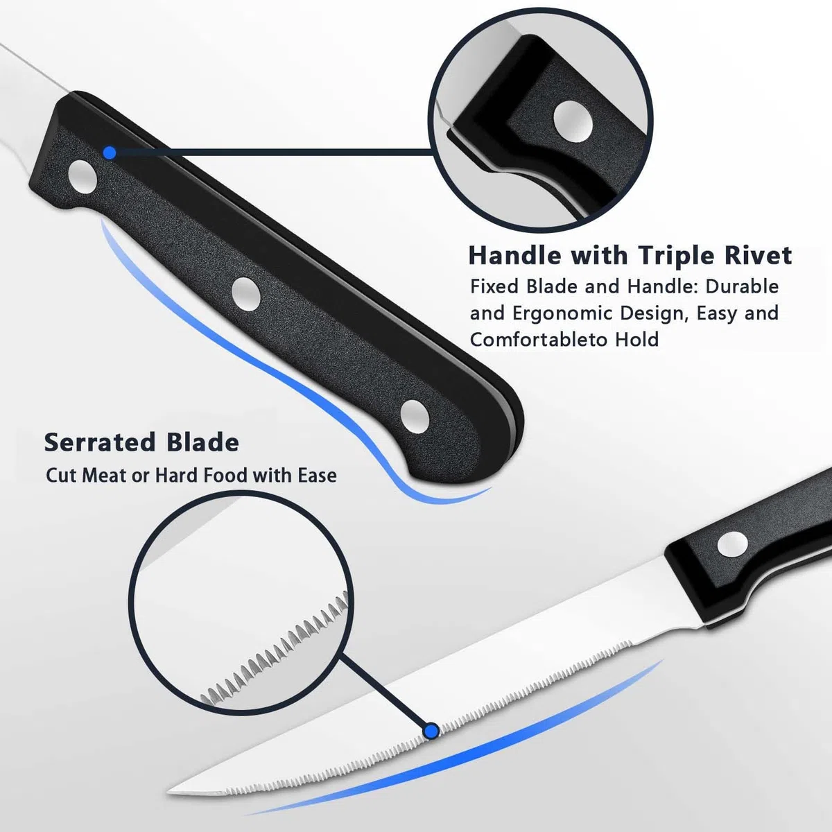 Cubiertos, Pleafind 30 piezas juego de cubiertos para 6 personas, cuberteria acero inoxidable, cuberteria plateados que incluyen cuchara, cuchillo, tenedor,cuchillo de carne, apto para lavavajillas