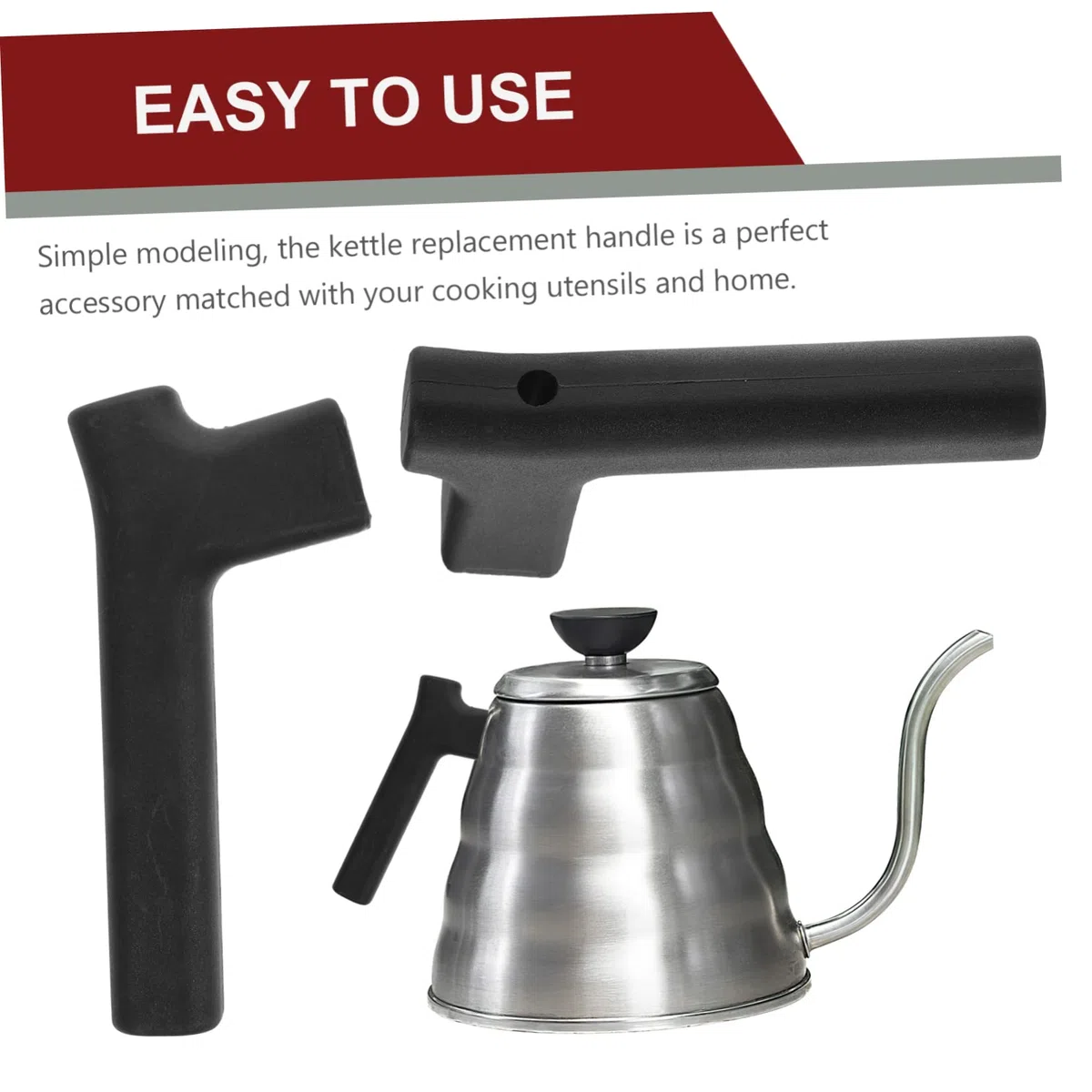 ULTECHNOVO 2 Series Mango De Repuesto Para Tetera Y Cafetera Antiescaldado De Instalar Y Accesorio Práctico Para Utensilios De Piezas*2