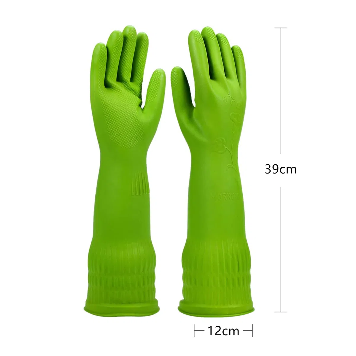 3 pares de guantes de goma largos para lavar la cocina, reutilizables e impermeables con mango antideslizante, ideal para limpieza del hogar y enjuague