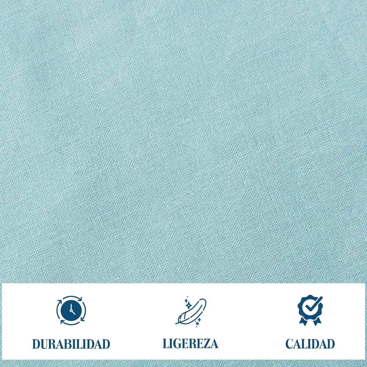 Sábana Encimera Classic | 100% Algodón | Sábanas con 144 hilos | Suave y de Calidad | Elegancia Natural | Estilo Informal | Para Cualquier Estación del Año |Cama 180 |Color Aguamarina
