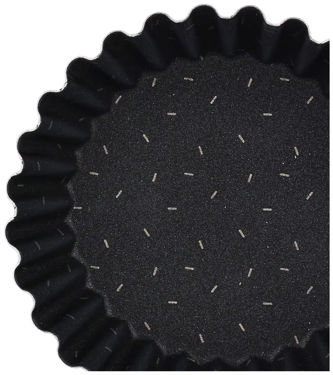 Tefal J1608102, Juego de 4 moldes para tartaletas de aluminio negro, 11 x 9 x 2,5 cm