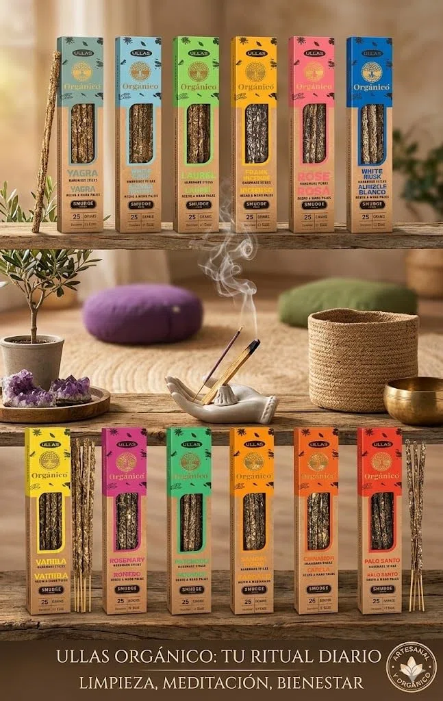 Surtido de 12 Fragancias de Incienso Orgánico Artesanal – Hecho a Mano con Resina Natural y Aceites Esenciales – Ideal para Meditación, Relajación y Aromaterapia