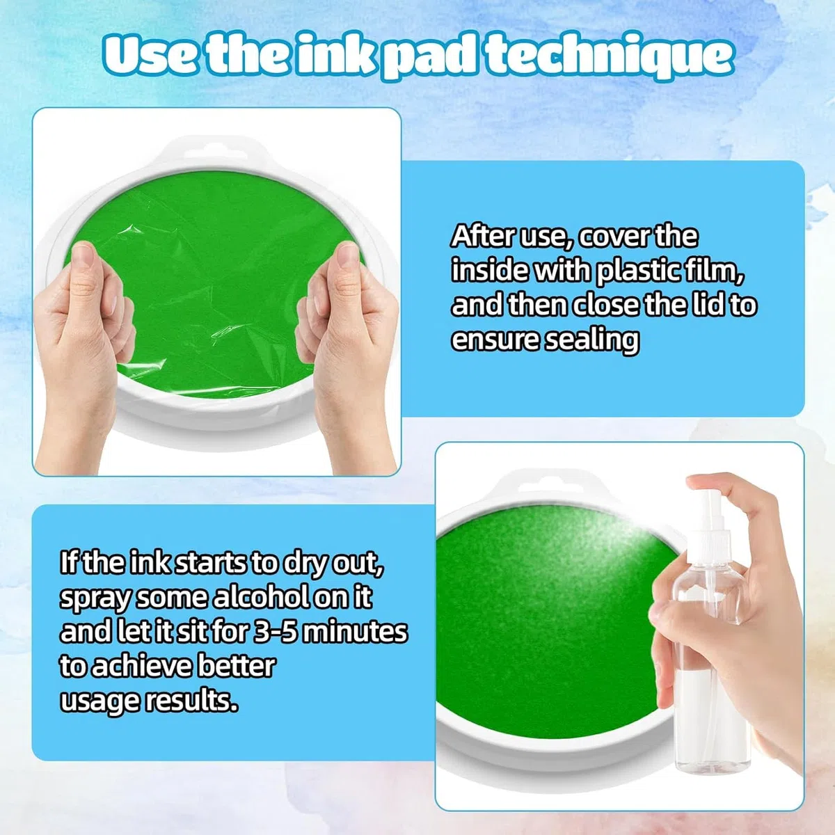 8 Colores Almohadillas de Sellos, Almohadillas de Tinta para Huellas, Tinta para Huellas de Colores No Tóxicas y Seguras, para Sellos, Manualidades, Scrapbooking y Tarjetas DIY