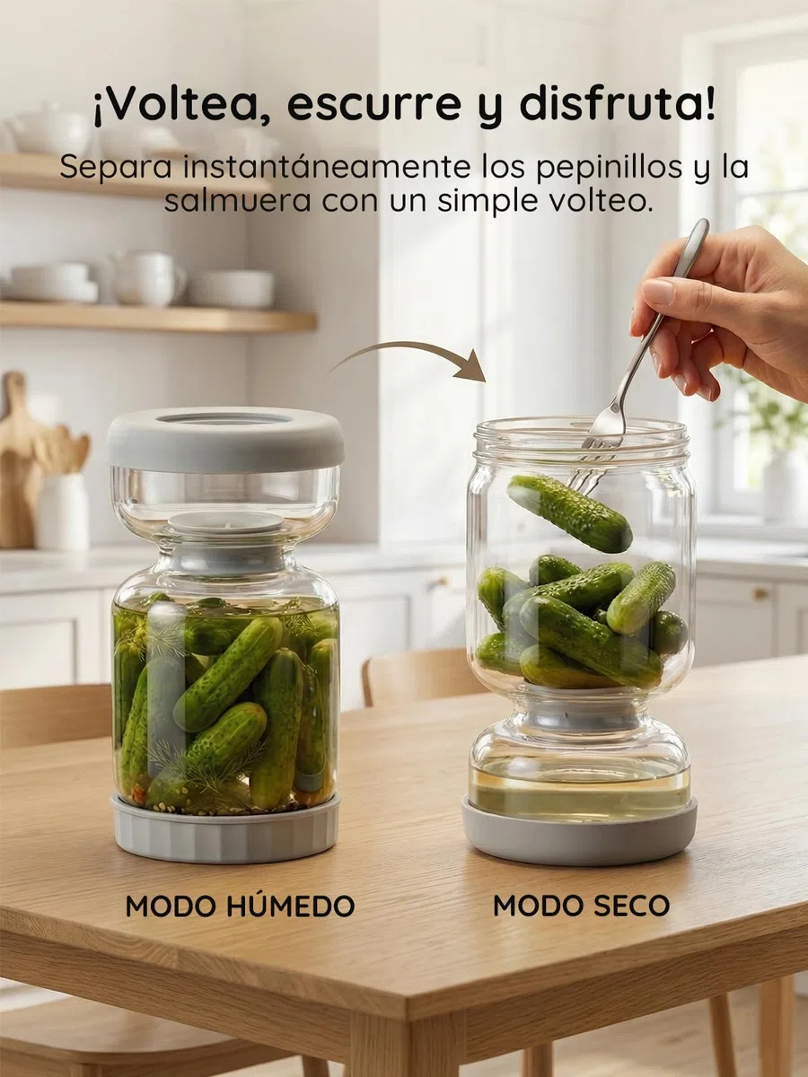 Homnoble Bote para Aceitunas con Escurridor, Tarro Aceitunas Separador Liquido, Tarro para Encurtidos para Separar el Zumo de Húmedos y Secos Tapa ABS de Grado Alimentario y Sin BPA