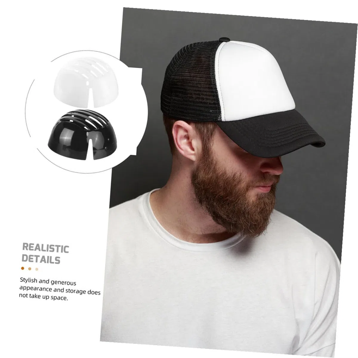 Inserto de Gorra de Béisbol Antichoque PE Negro, Protección Ligera y Transpirable para Casco Industrial, Compatible Gorras de Trabajo, Paquete de 2 Piezas para Uso Prolongado