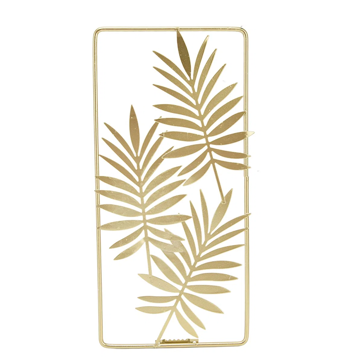 Ejoyous Decoración de pared de metal dorado, 3D, esculturas de pared, hoja de metal, estilo nórdico, decoración de pared para salón, dormitorio, fondo 29,5 x 14,5 cm
