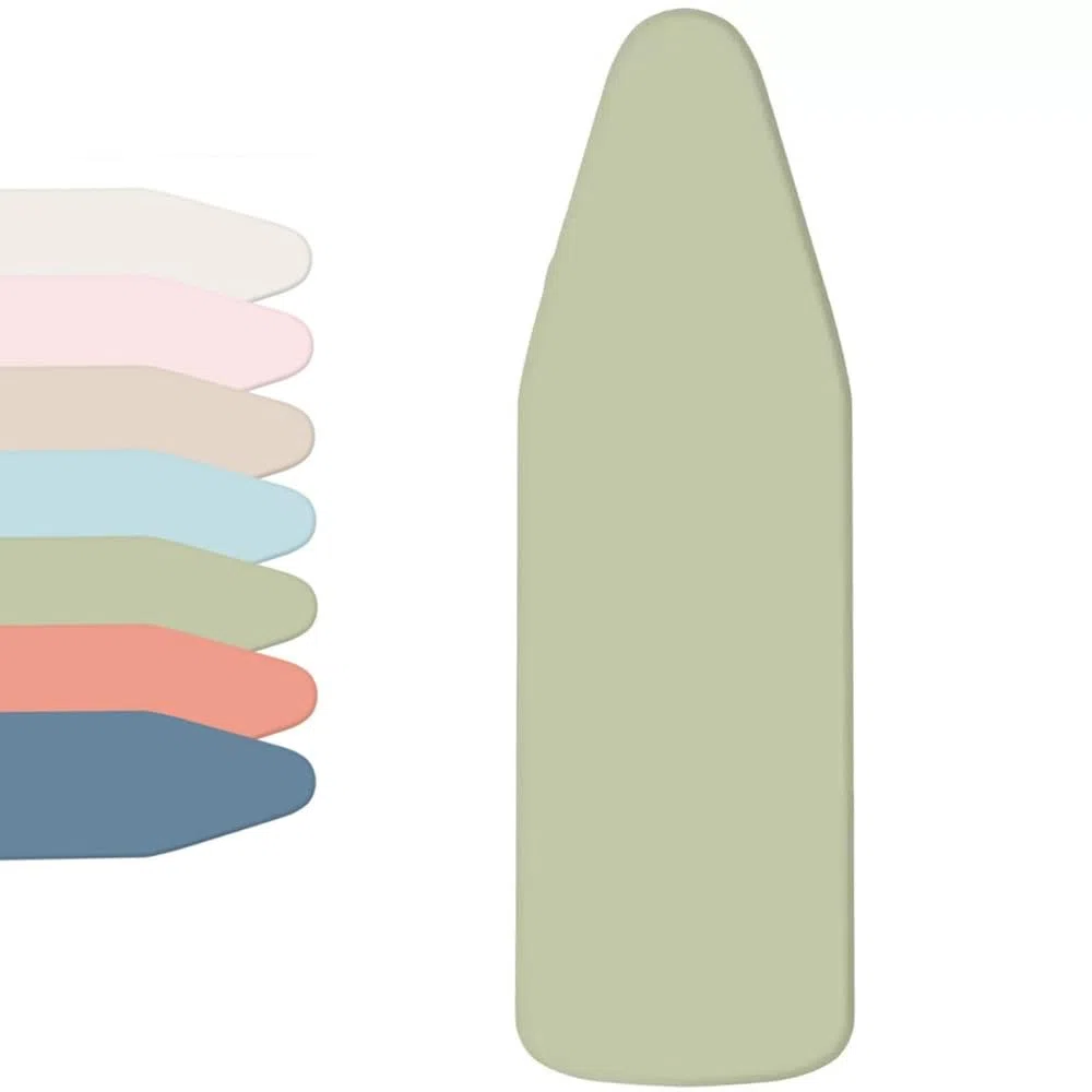 Funda para tabla de planchar de alta calidad de 135 x 56 cm, resistente al calor, resistente a las manchas, color verde sólido, se adapta a tablas de 90 x 30 a 140 x 45 pulgadas, compatible con