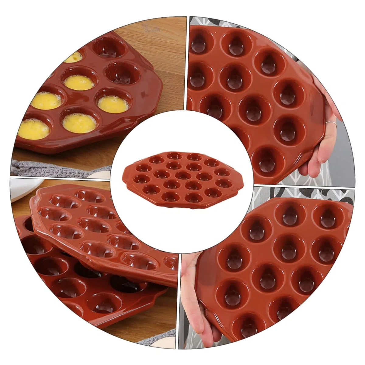 OQHAIR 2 Piezas 19 Rejilla Plato de cerámica para Hornear Plancha de cerámica Juego de Utensilios para Hornear de cerámica Seta de cerámica Escargot Juego de Comedor Plato de Servicio Pla