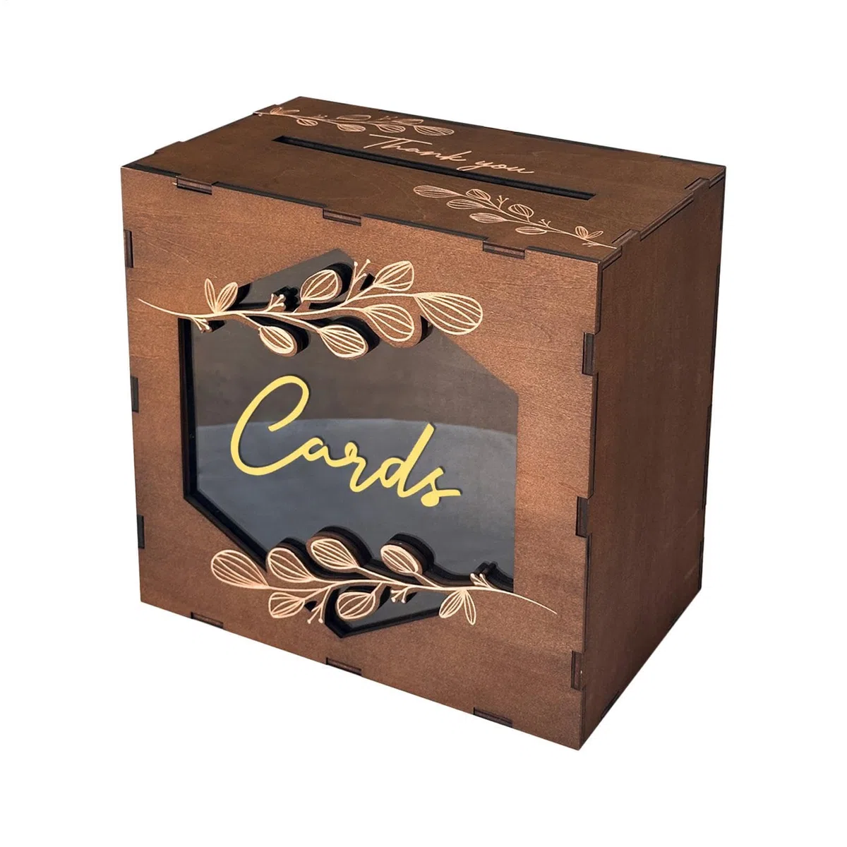 para tarjetas de madera, 25 x 25 x 15 cm, vintage, de regalo de boda con ventana acrílica, de regalo de boda con sobre, de tarjetas rústica para bodas, cumpleaños, , granjas