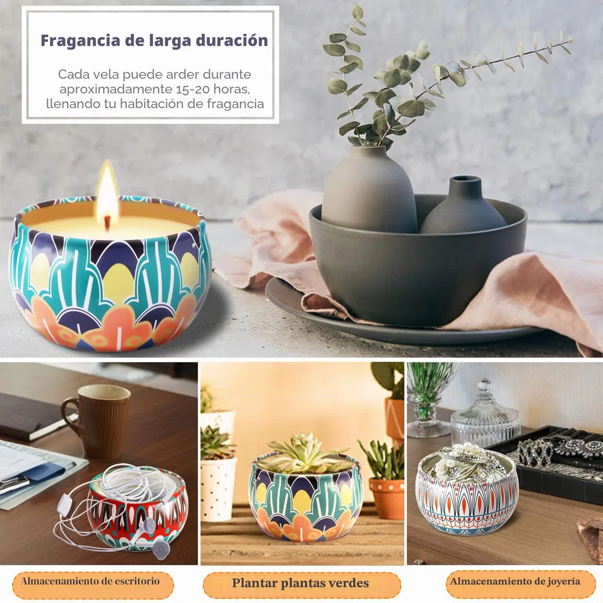 MAISITOO Kit de Fabricación para Velas,herramienta de Bricolaje,Cera de Abeja Natural ,Mechas,Jarra de Vela,Frascos ,Pegatinas,8 colorante