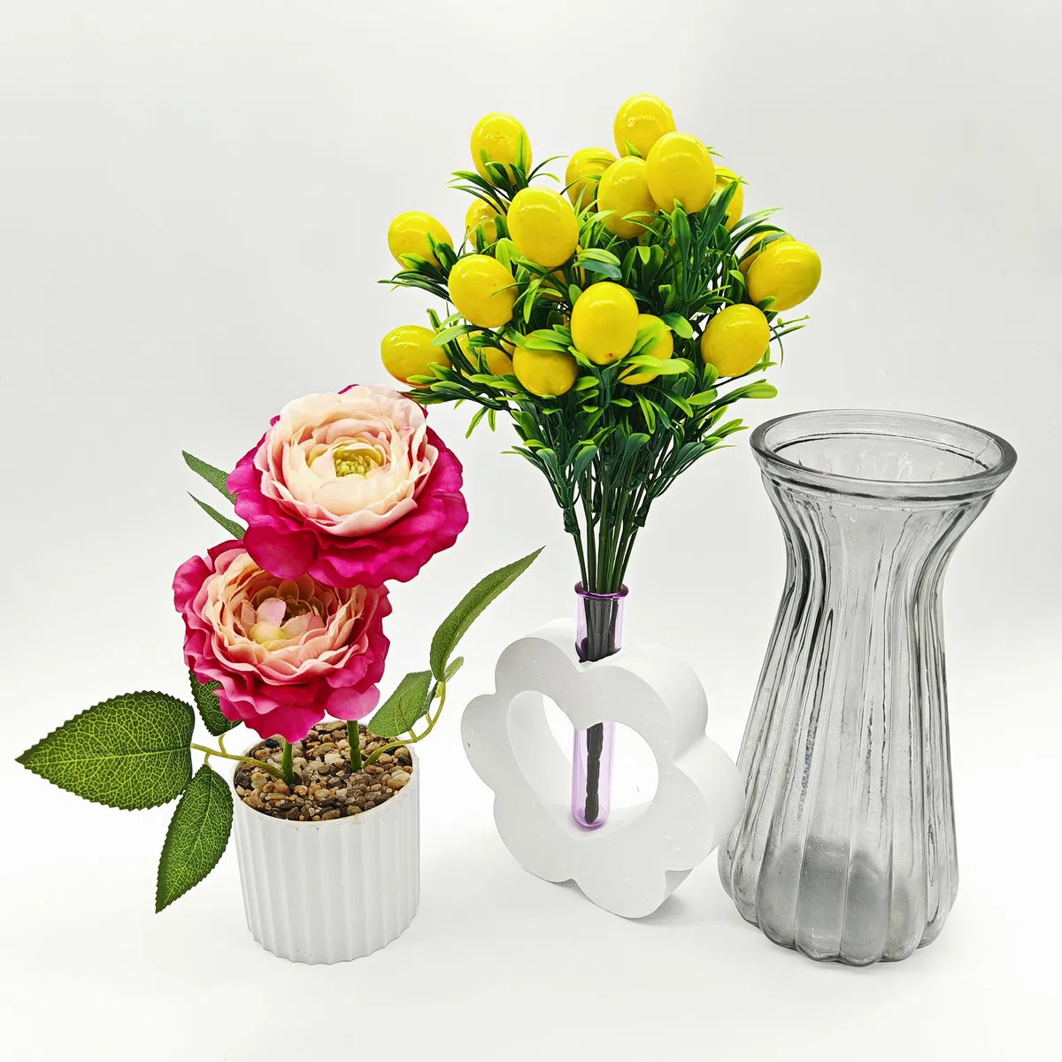 2 pcs Limones Artificiales Limones Falsos Rama de Limón Artificial Ramas de Limón Artificial Decoración de Limón Falso para Decoración para el Hogar Cocina Dormitorio Boda (A)