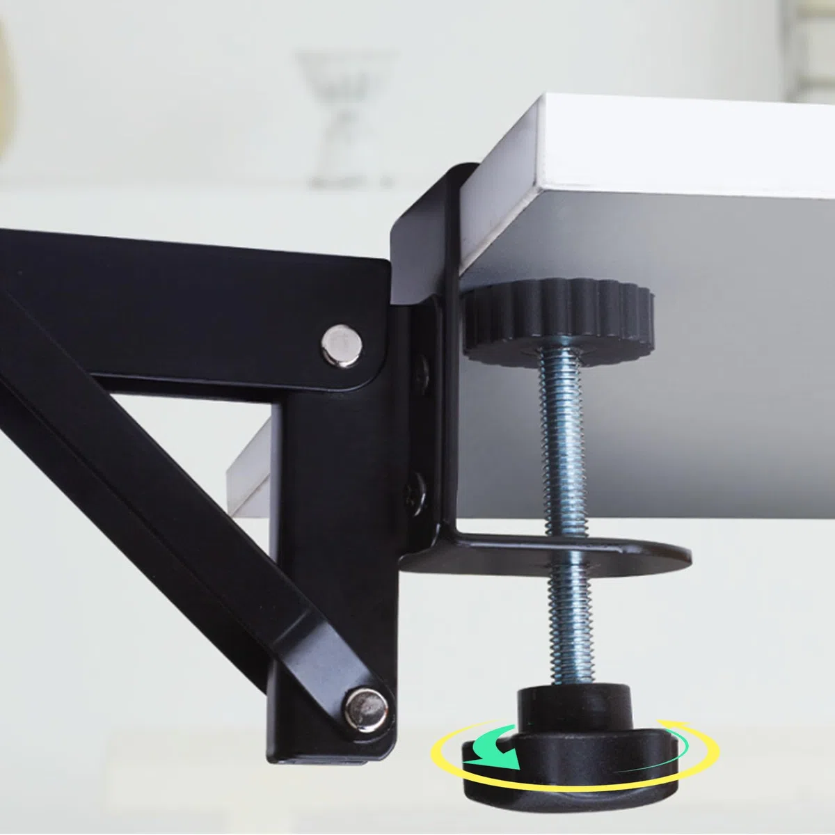 2 Piezas Teclado Plegable Soporte Bandeja Estantería Soporte Plegable para Bandeja de Teclado Soporte Extensible Plegable para Mesas de Ordenador y Escritorios de Oficina (Negro)