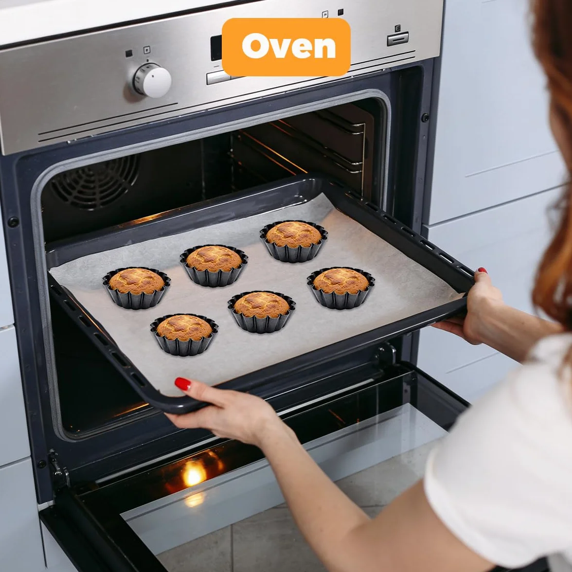 20 Piezas 6 x 2,5cm Moldes para Tartaletas Individuales, Moldes Mini Tartaletas de Acero Carbono, Acero Inoxidable Molde de Tartaleta de Huevo, Moldes para Tartaletas de Huevo, para Pasteles, Tartas