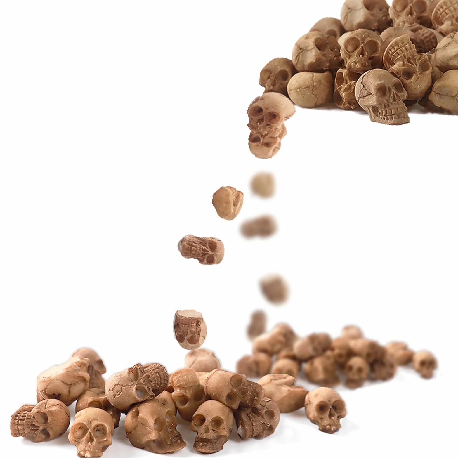 Juego de 20 Calaveras de Resina - Mini Esqueleto de Halloween - Figuras y Cabezas para Decoración de Halloween, Verduras, Plantas