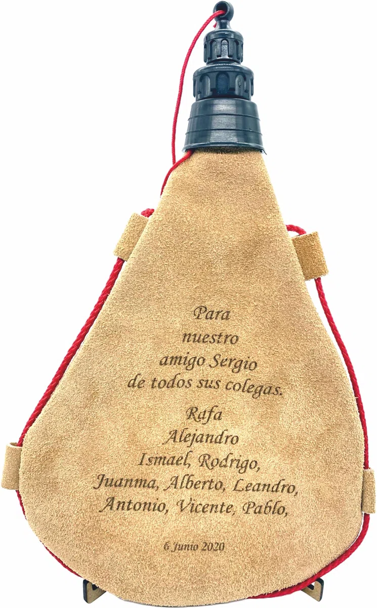 Bota de Vino de Cuero Personalizable 1L - Recipiente para transportar bebidas
