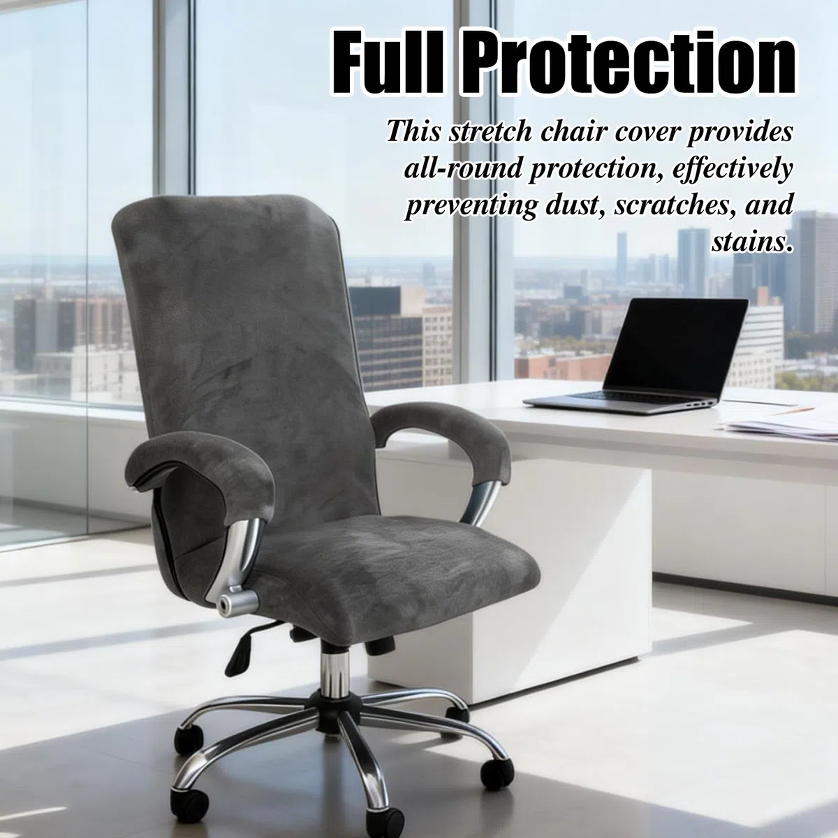 Fundas elásticas para silla de oficina: funda elástica para silla de juegos, diseño versátil, fundas protectoras para silla de ordenador, protección completa, para oficina y hogar, multicolor