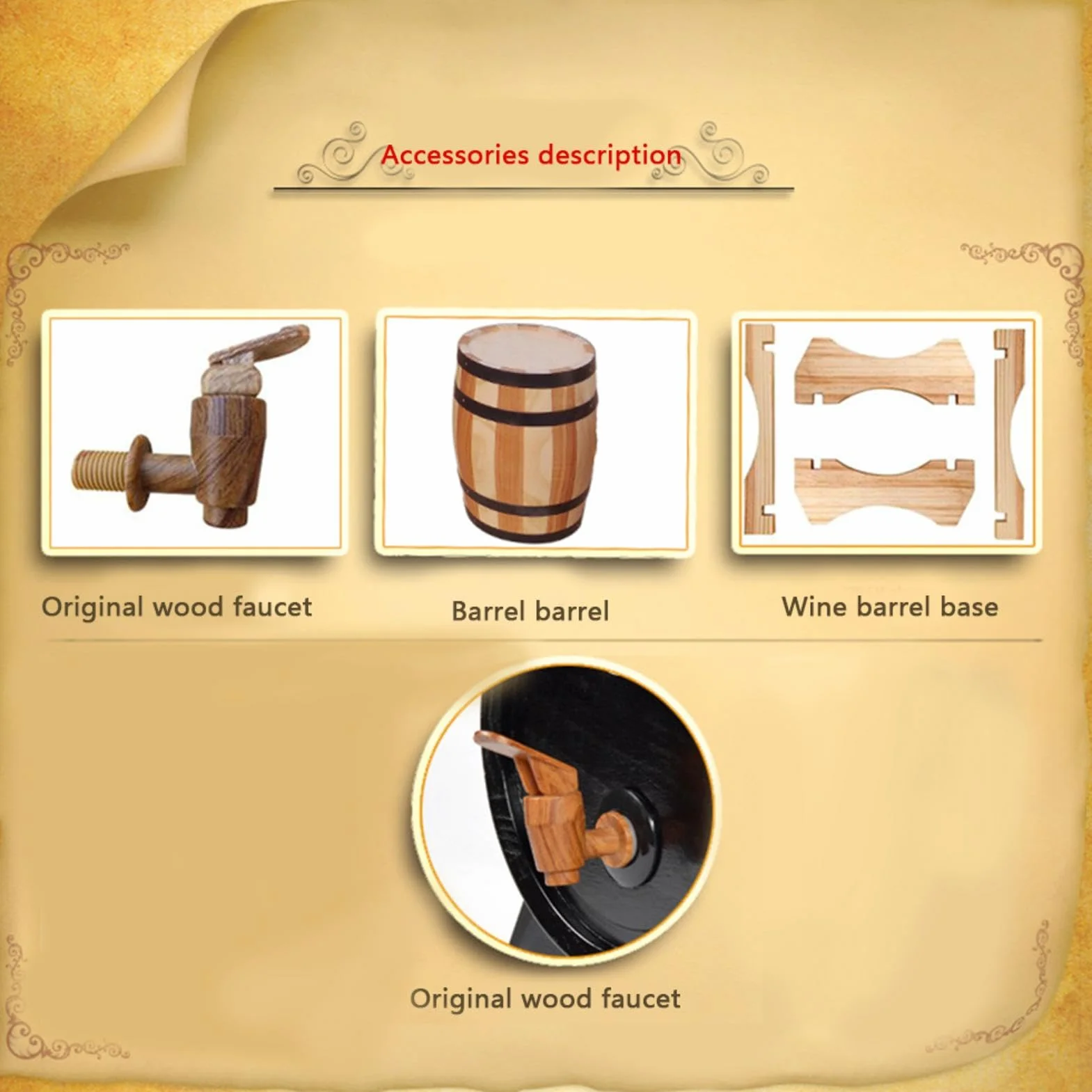 Barril de Envejecimiento de Roble - Barril Personalizado de 1,5 L y 3 L, Dispensador de Barril de Whisky con Sellado | Barril de envejecimiento de roble con soporte y espiga, barril de madera para beb