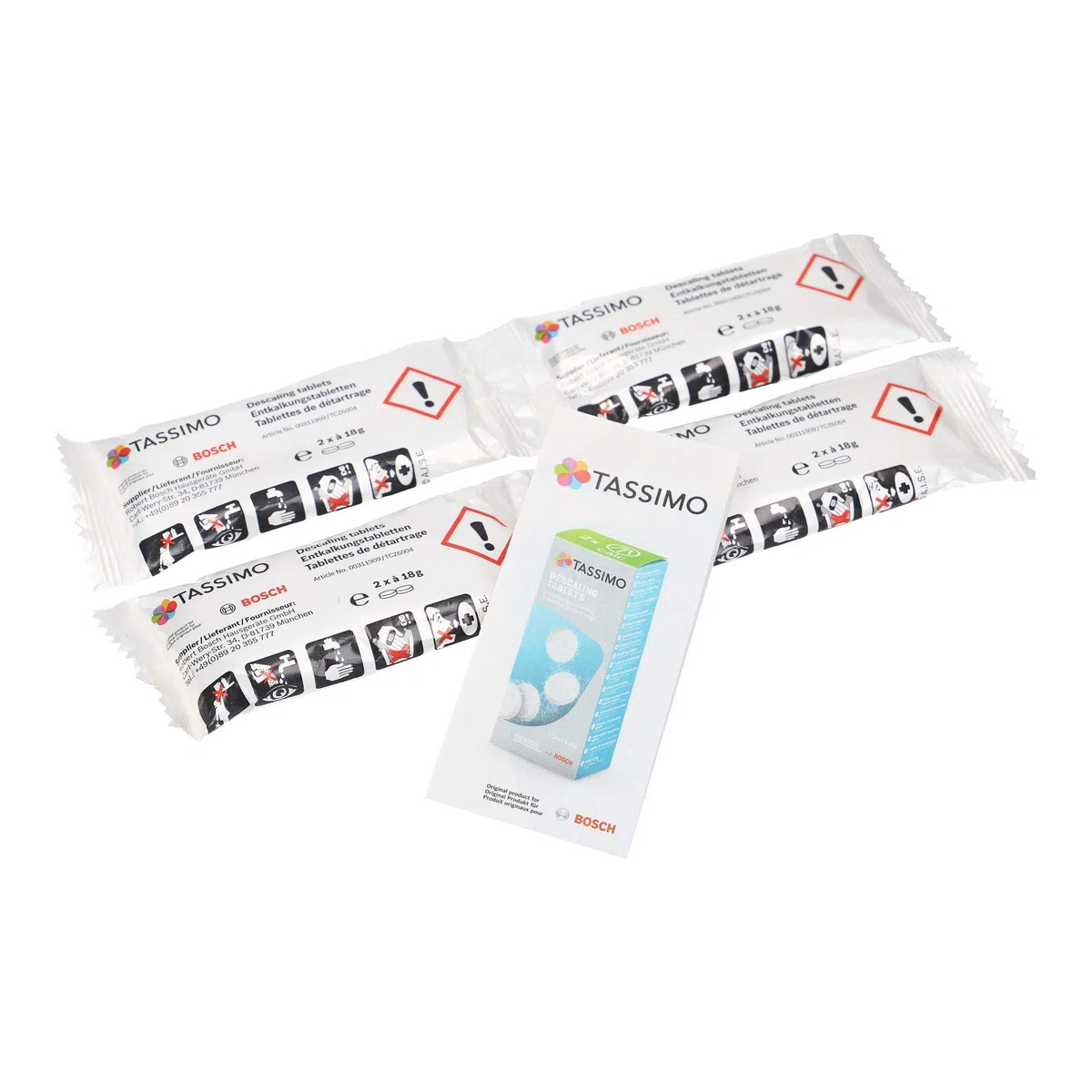 Bosch Pastillas descalcificadoras para cafetera Tassimo, 2 unidades