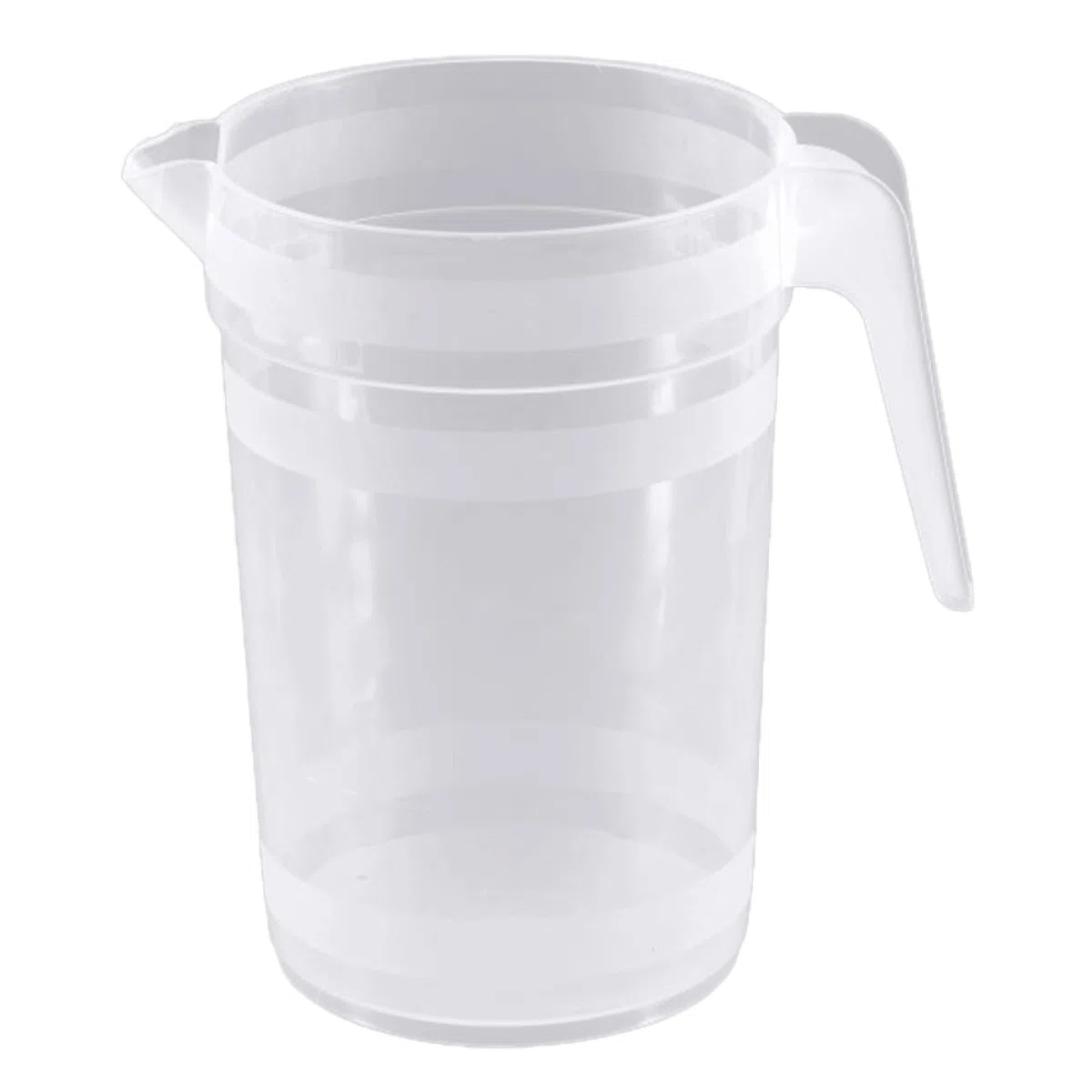 MAXI PRODUTS - 10 Unidades Jarra Plástico 1 Litro - Plástico (PP) Transparente - Reciclable y Reutilizable - Asa Irrompible - Gazpacho - Sangría - Cerveza - Limonada - ESPECIAL HOSTELERÍA