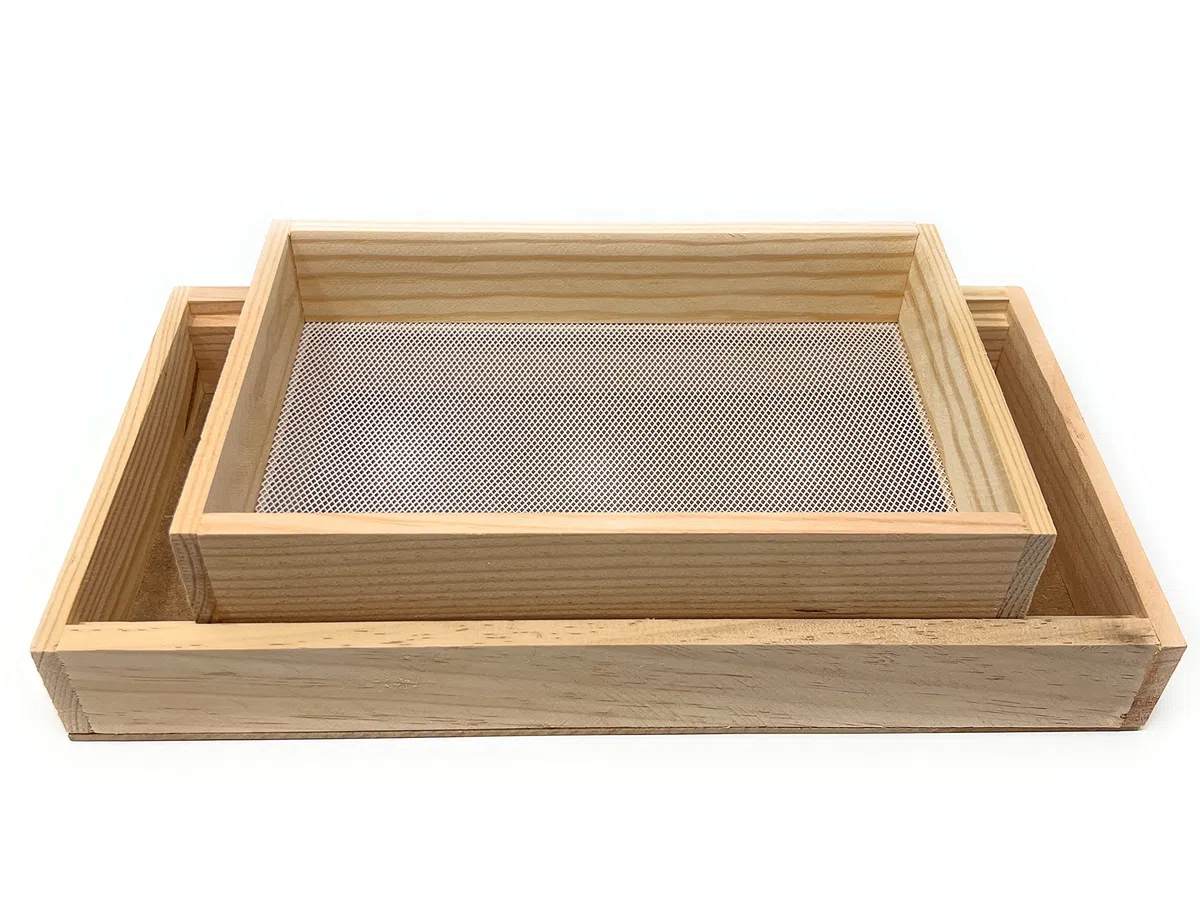 Cedazo - Tamizador con Cajón - Tamiz de Harina - Cribador con Cajón - Madera