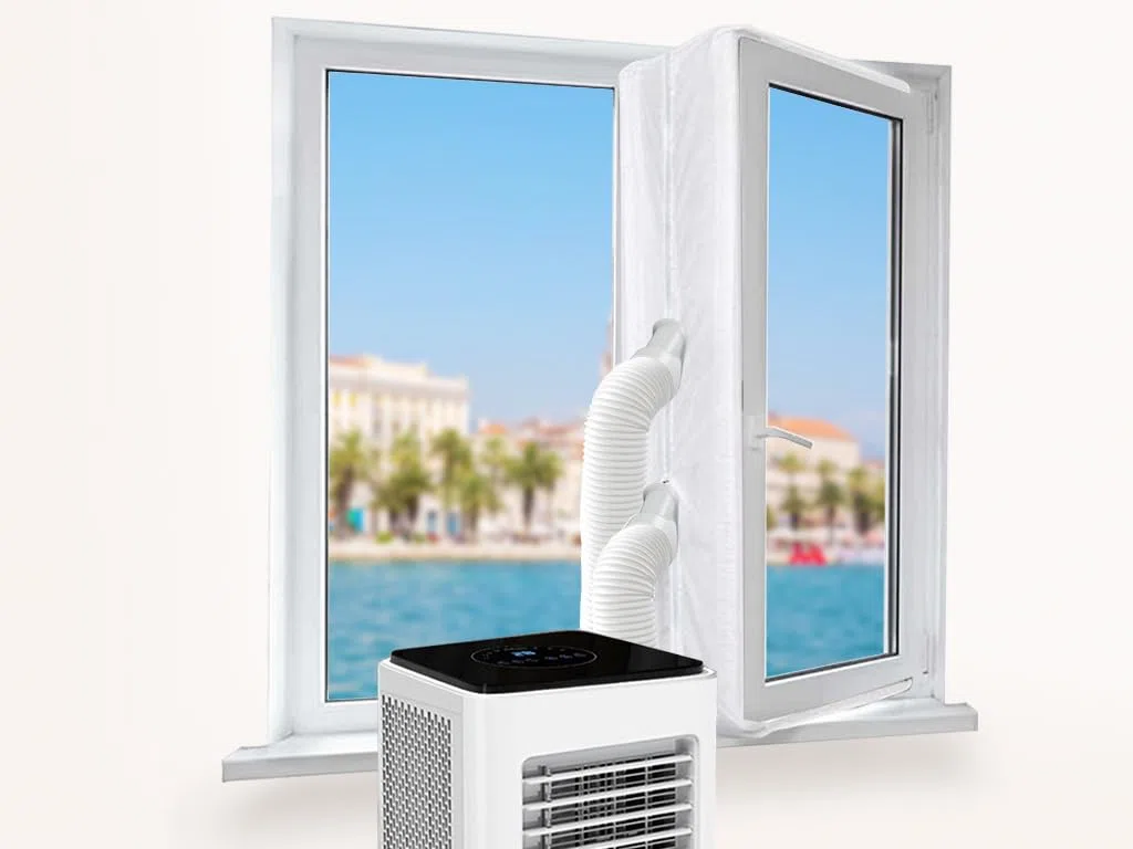 300CM Kit Ventana Aire Acondicionado Portatil, Sello de Ventana Universal, Sellado de Ventanas del Acondicionador, Kit de Sellado para Ventana, para Acondicionadores de Aire (Blanco)